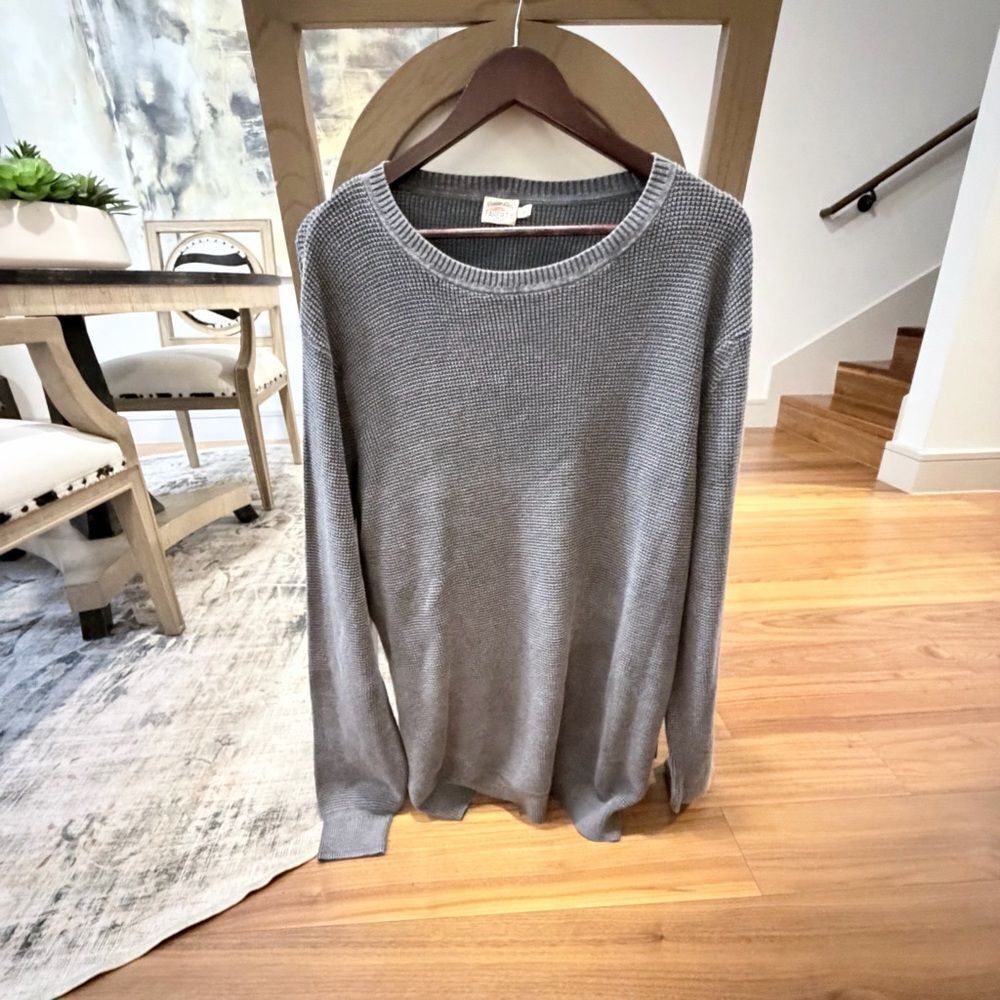Faherty mens Gray 100% cotton sweater size XXLT